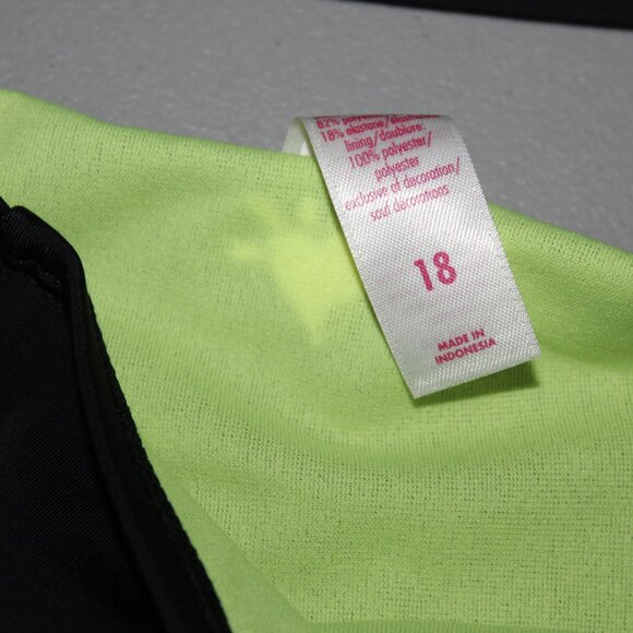 Black 2 Pcs Justice Bikini Swimsuit Size 18 - Picture 5 of 7